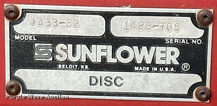 image for item OM9906 Sunflower  1433 double off-set disk