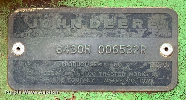 image for item OM9952 1978 John Deere 8430 4WD tractor