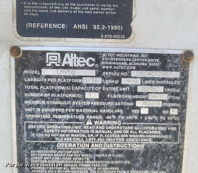 image for item DO4851 2005 International 4300 forestry bucket truck