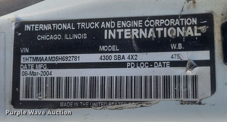 image for item DO4851 2005 International 4300 forestry bucket truck