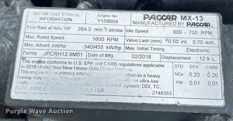 image for item EG1268 2019 Peterbilt  579 semi truck