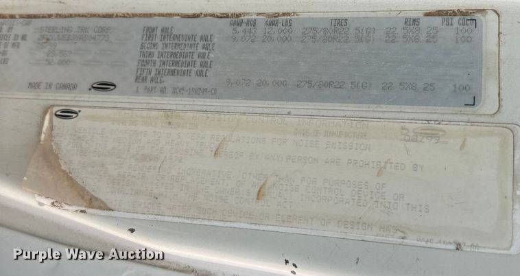 image for item EJ0334 2000 Sterling A-Line semi truck