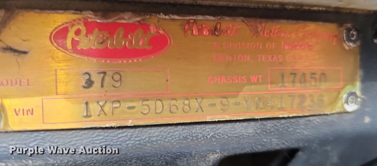 image for item EJ5862 1997 Peterbilt  379 semi truck