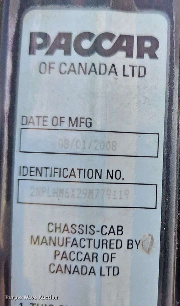 image for item EJ6025 2009 Peterbuilt  PB335 box truck