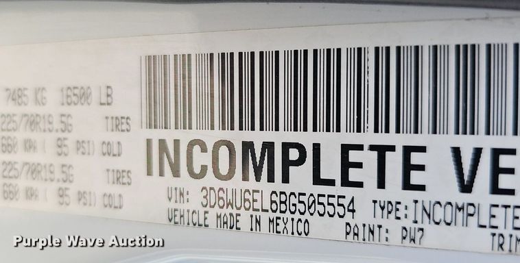 image for item EJ6031 2011 Dodge Ram 4500HD utility / service truck