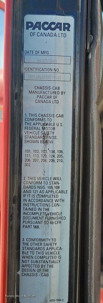 image for item EJ6045 2009 Peterbilt  335 box truck