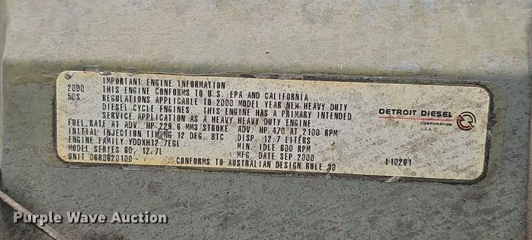 image for item EJ6053 2001 Freightliner  Classic XL semi truck