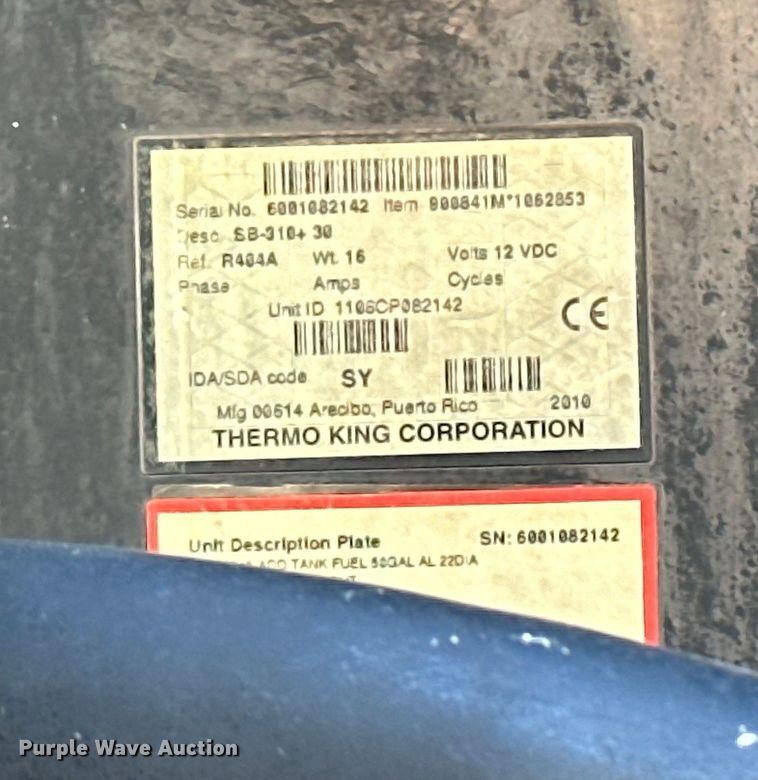 image for item NJ9386 2012 Great Dane SUP-1114-31053 refrigerated van trailer