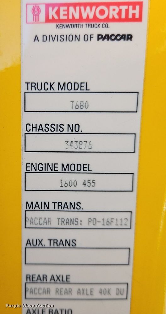 image for item OK9795 2020 Kenworth  T680 semi truck