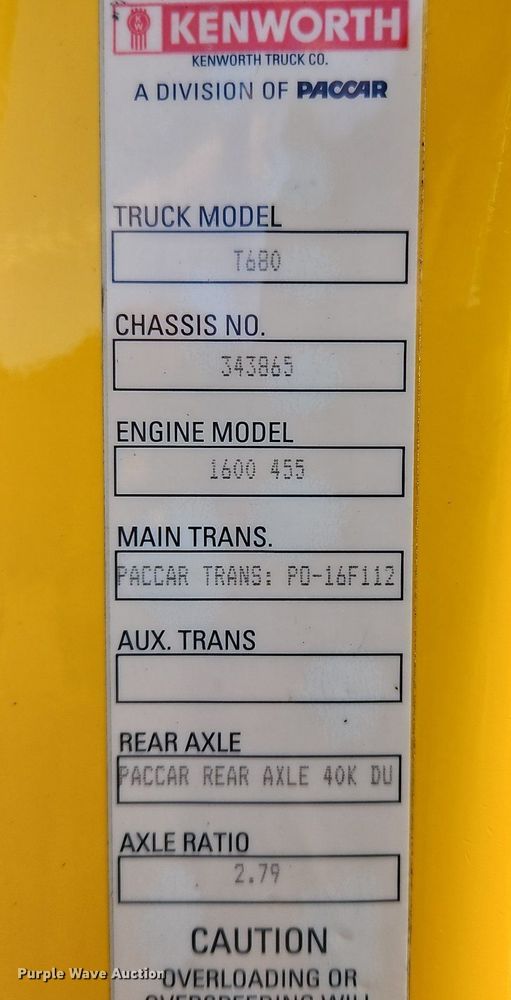 image for item OK9799 2020 Kenworth  T680 semi truck