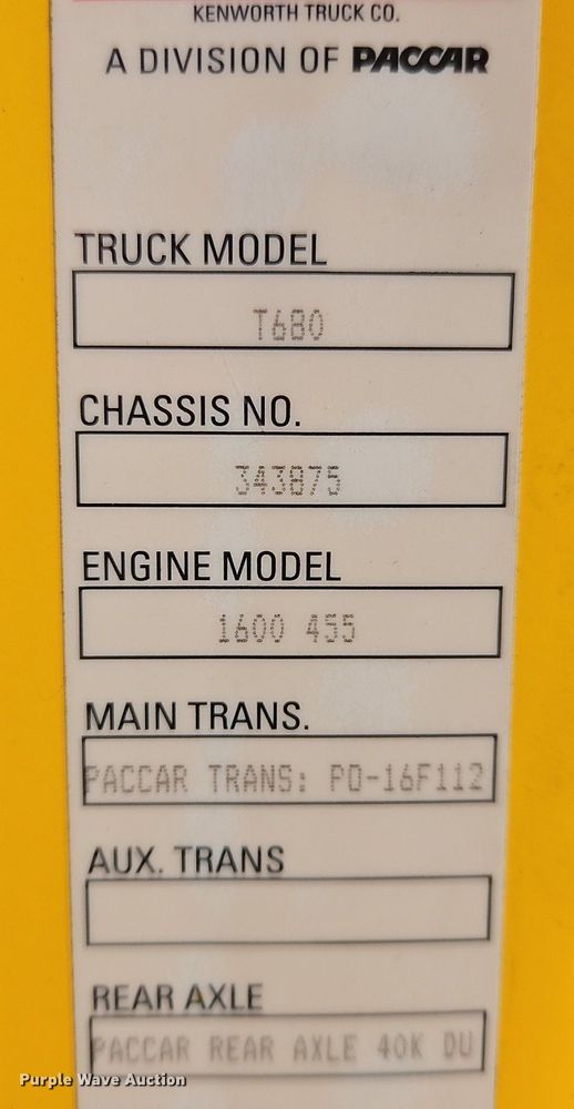 image for item OK9806 2020 Kenworth  T680 semi truck