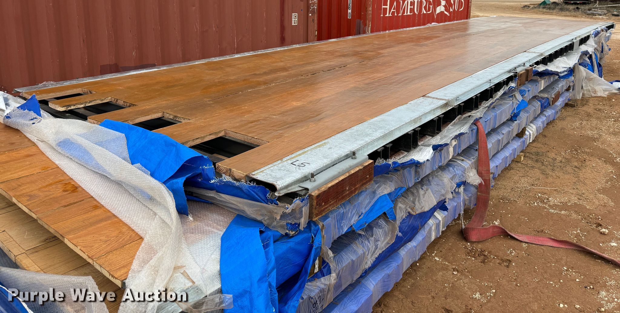 53' L twopiece dry van trailer floor in Olton, TX Item EI6675 for sale Purple Wave