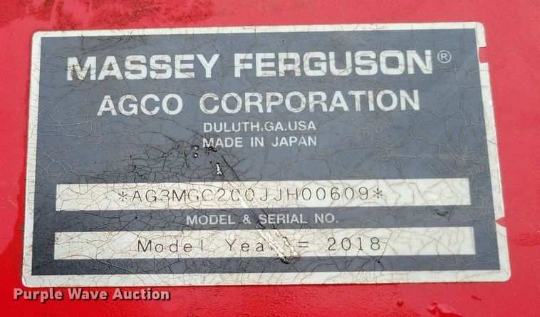 image for item DK4222 2018 Massey Ferguson GC1720 tractor