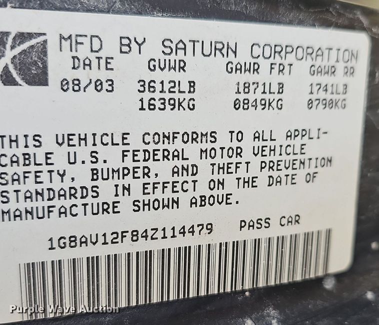 image for item DM1514 2004 Saturn Ion 