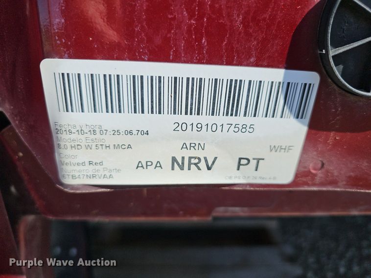 image for item DM1567 2019 Dodge Ram Laramie truck bed