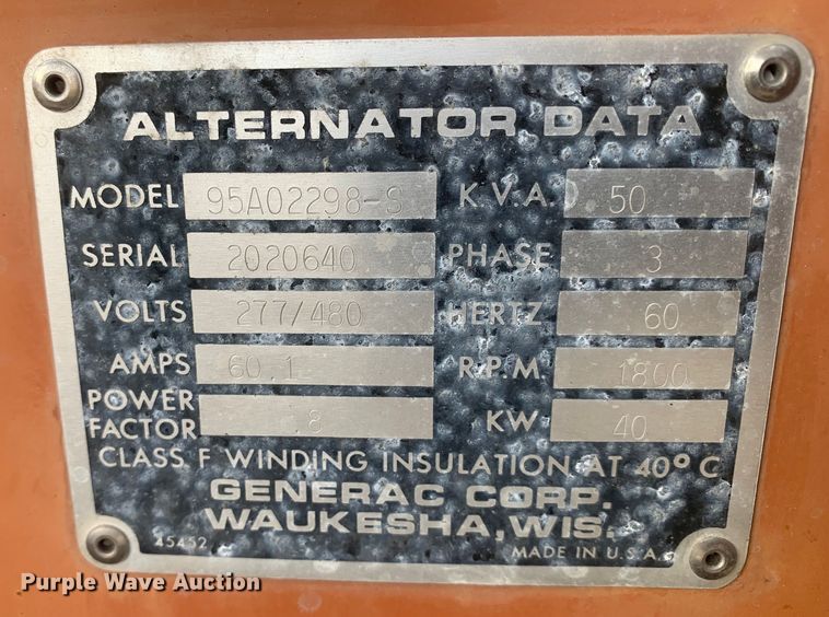 image for item DS2478 Generac 95A02298-8 generator