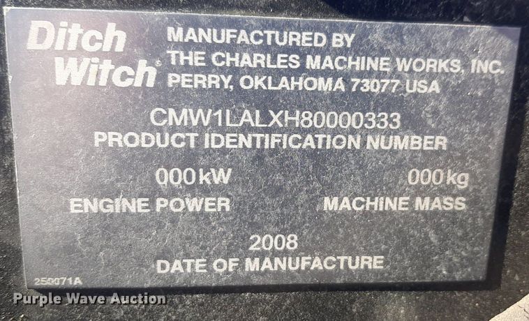 image for item DV9901 2008 Ditch Witch R300 compact utility loader