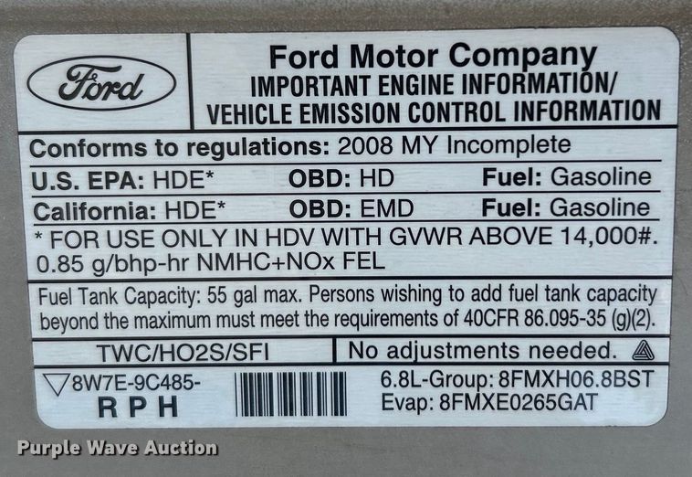 image for item EG1277 2008 Ford E450 shuttle bus