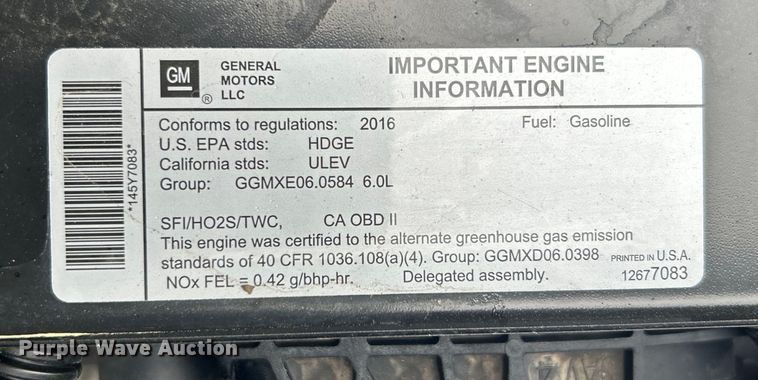 image for item EG1295 2016 Isuzu NPR flatbed truck