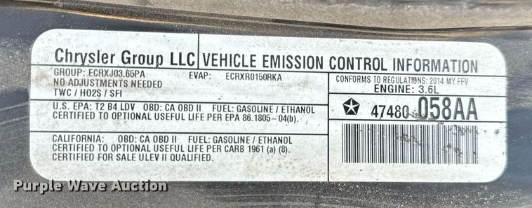 image for item EH6587 2014 Dodge Grand Caravan SXT handicap accessible van