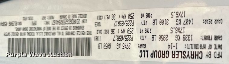 image for item EH6587 2014 Dodge Grand Caravan SXT handicap accessible van