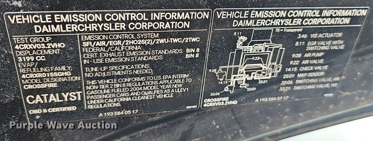 image for item EJ6103 2004 Chrysler  Crossfire  