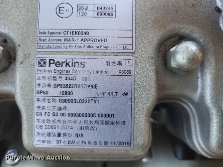 image for item EJ7839 2019 Perkins 404D-22T engine