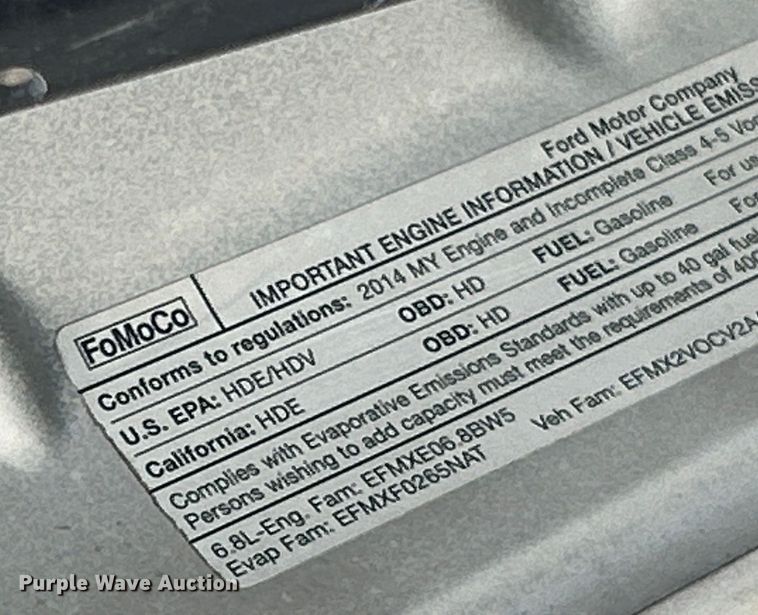 image for item EK4192 2014 Ford F450 Super Duty XL box truck