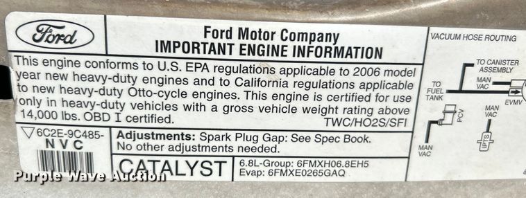 image for item EK4279 2006 Ford E450 box truck