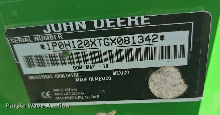 image for item EK5629 2016 John Deere  1025R tractor