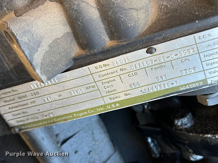 image for item JT9038 1985 Am General  M923 flatbed truck