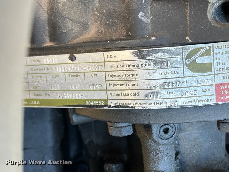 image for item JT9038 1985 Am General  M923 flatbed truck