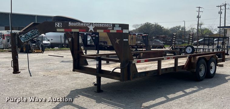 image for item KV9808 2012 Southwest Gooseneck equipment trailer