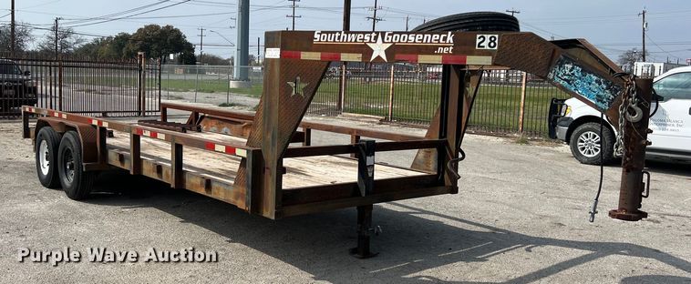 image for item KV9808 2012 Southwest Gooseneck equipment trailer
