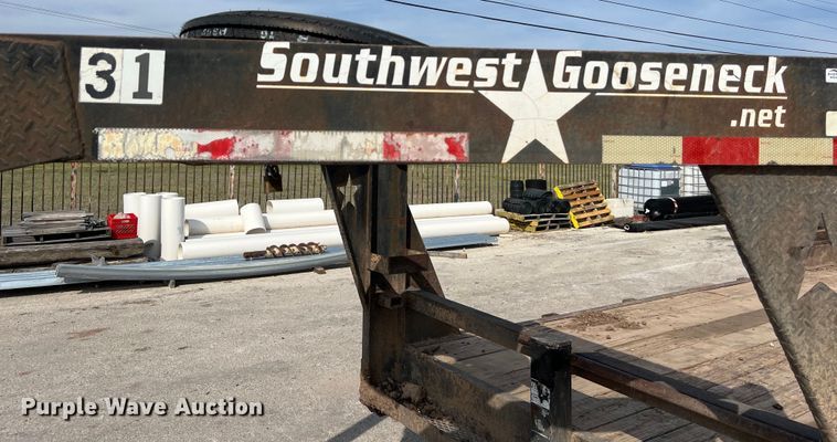 image for item KV9809 2013 Southwest Gooseneck equipment trailer