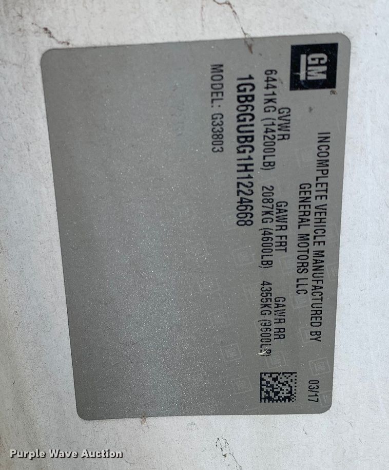 image for item KX9936 2017 Chevrolet  Express G4500 shuttle bus