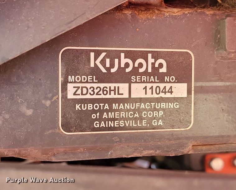 image for item LA9764 Kubota  ZD326HL ZTR lawn mower