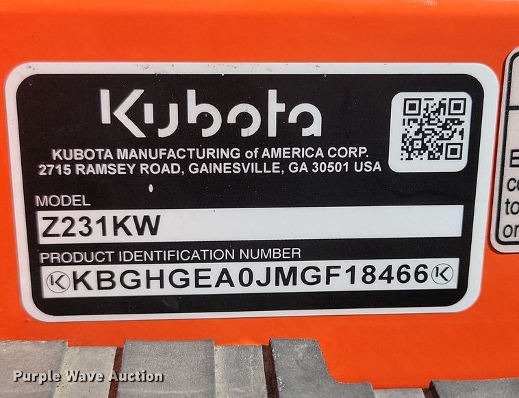 image for item LA9768 Kubota  Z231KW ZTR lawn mower
