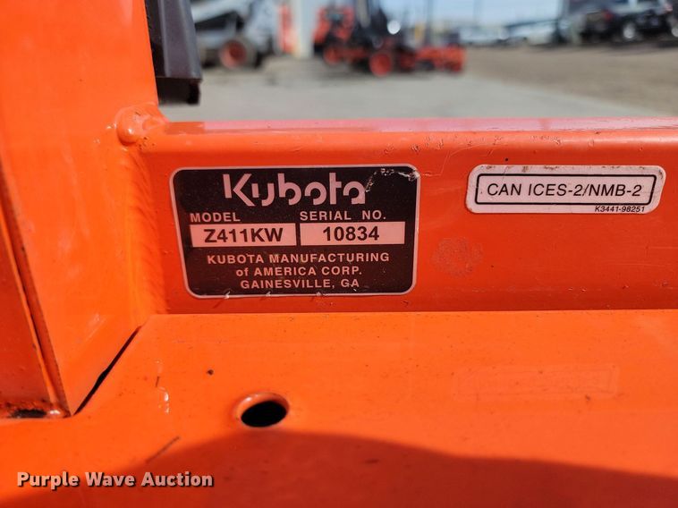 image for item LA9770 Kubota  Z411KW ZTR lawn mower
