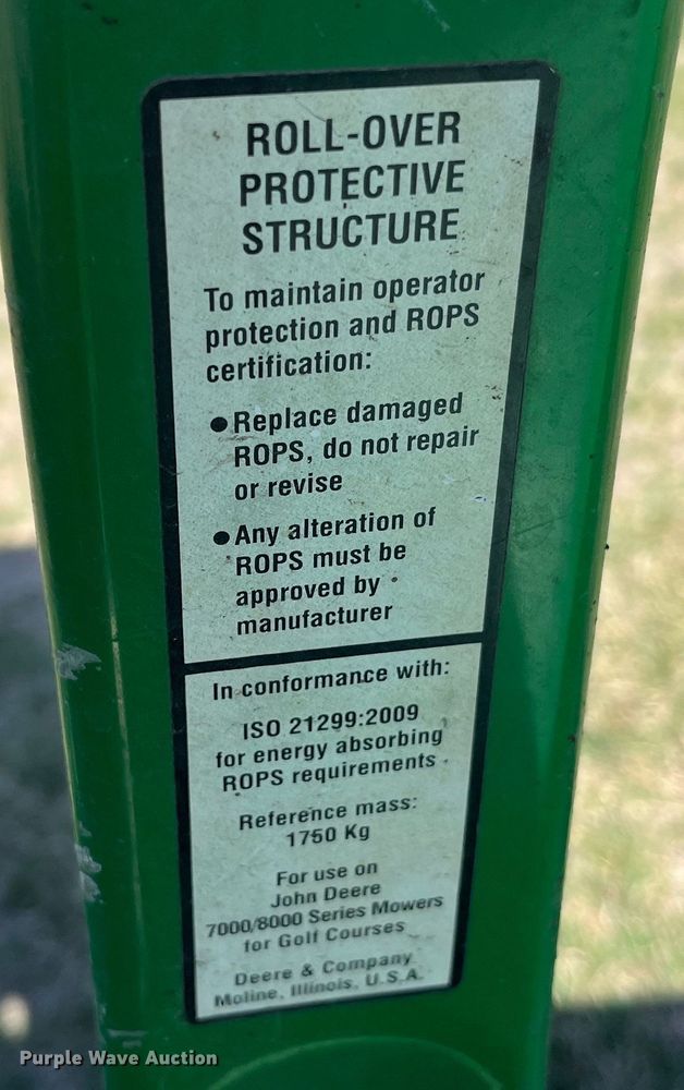 image for item LD9345 2010 John Deere  8800 TC RM lawn mower