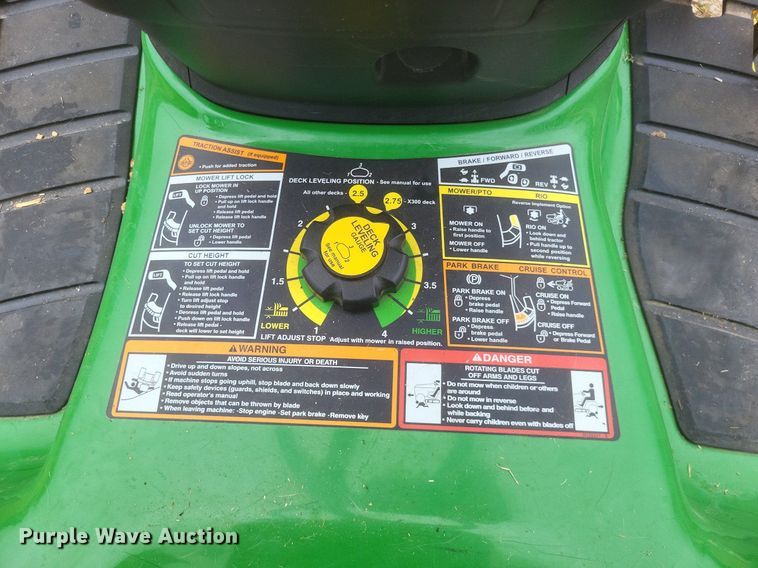 image for item MJ9010 2010 John Deere X320 lawn mower