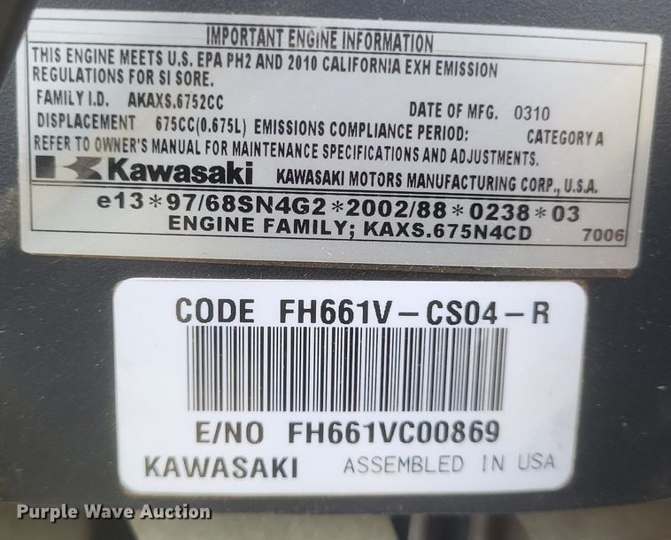 image for item MJ9010 2010 John Deere X320 lawn mower