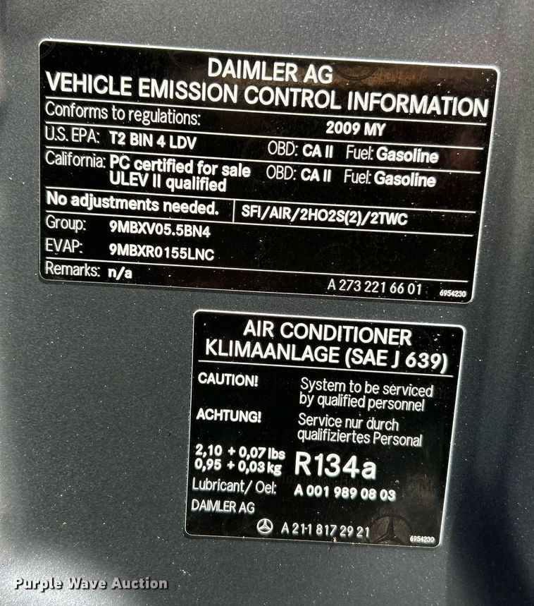 image for item NE9663 2009 Mercedes Benz CLS550 