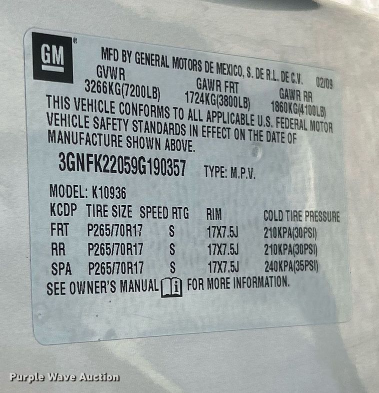 image for item NE9735 2009 Chevrolet Avalanche LT Crew Cab pickup truck