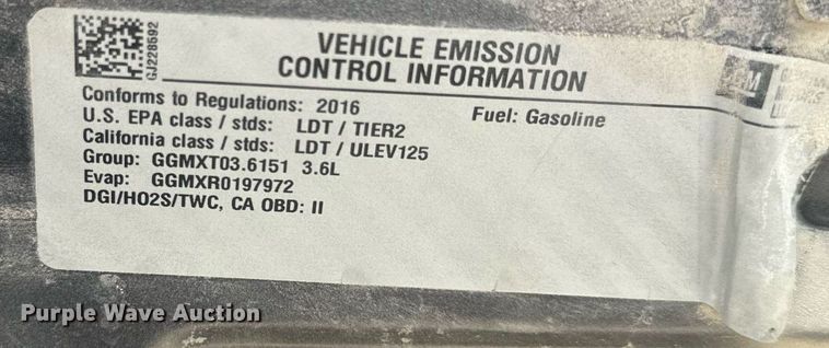 image for item NF9356 2016 Chevrolet  Traverse LT SUV