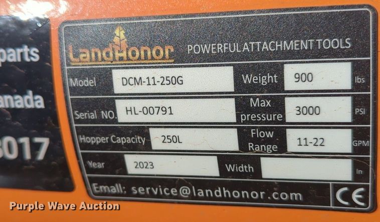 image for item NG9365 2023 Land Honor DCM-11-250G skid steer concrete mixer