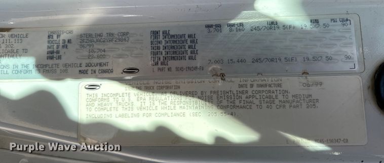 image for item NH9019 2000 Sterling  L7500 dump flatbed truck