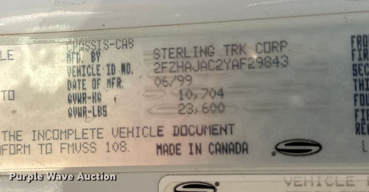 image for item NH9019 2000 Sterling  L7500 dump flatbed truck