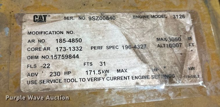 image for item NJ9402 Caterpillar  3126 engine