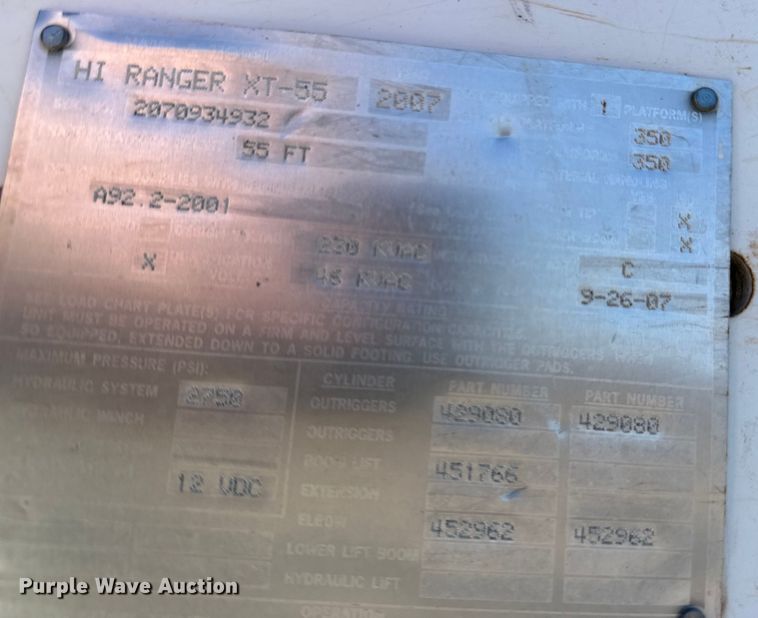 image for item NJ9414 2008 International  4300 forestry bucket truck